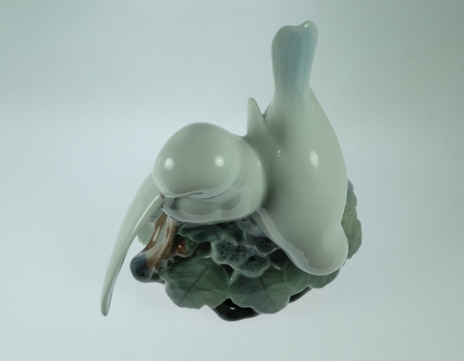 Royal Copenhagen (Denmark) Porcelain Figurine of Two Doves counterbalanced on a Branch - 3
