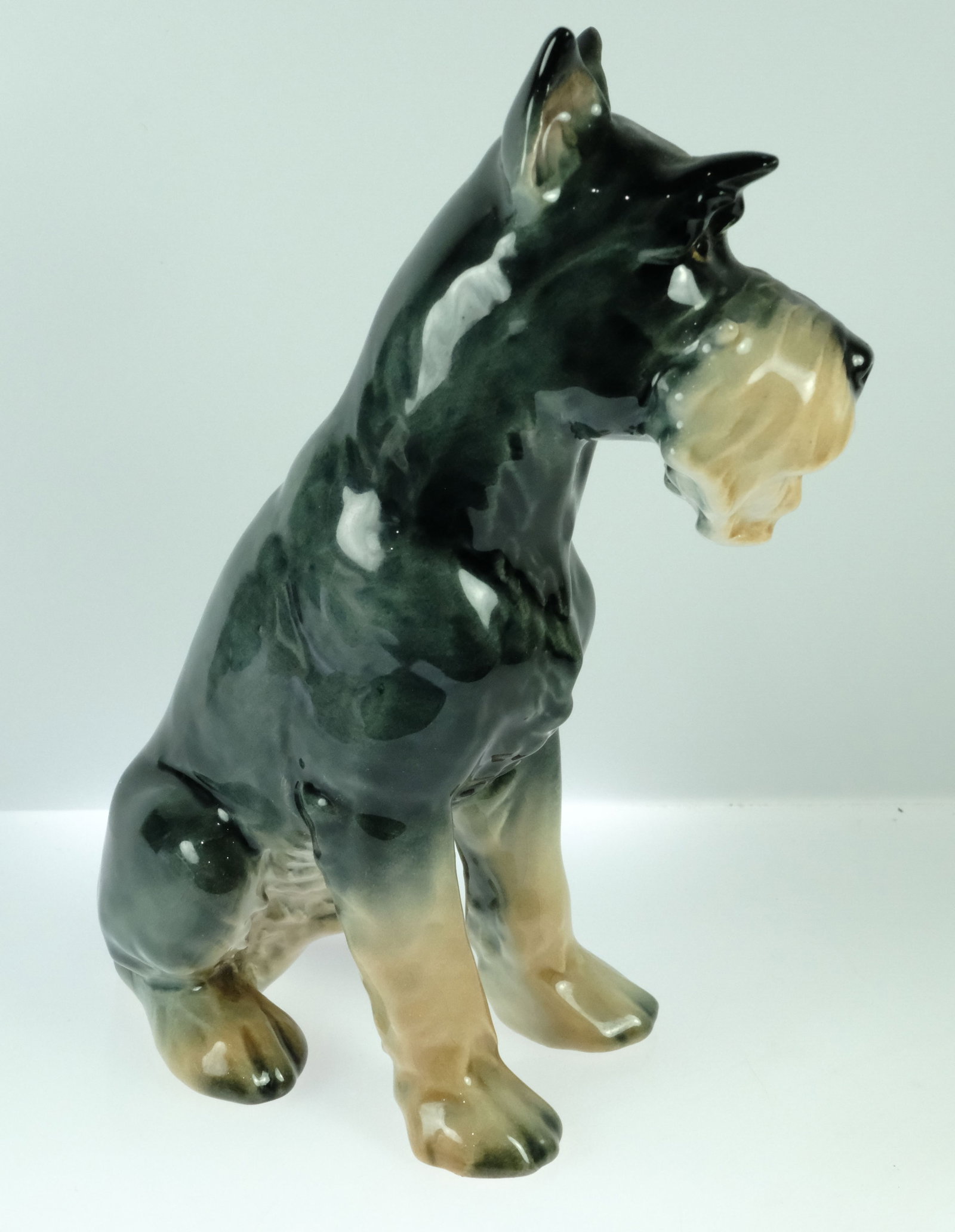 Goebell (W German) Porcelain Figurine of a seated Schnauzer - 3