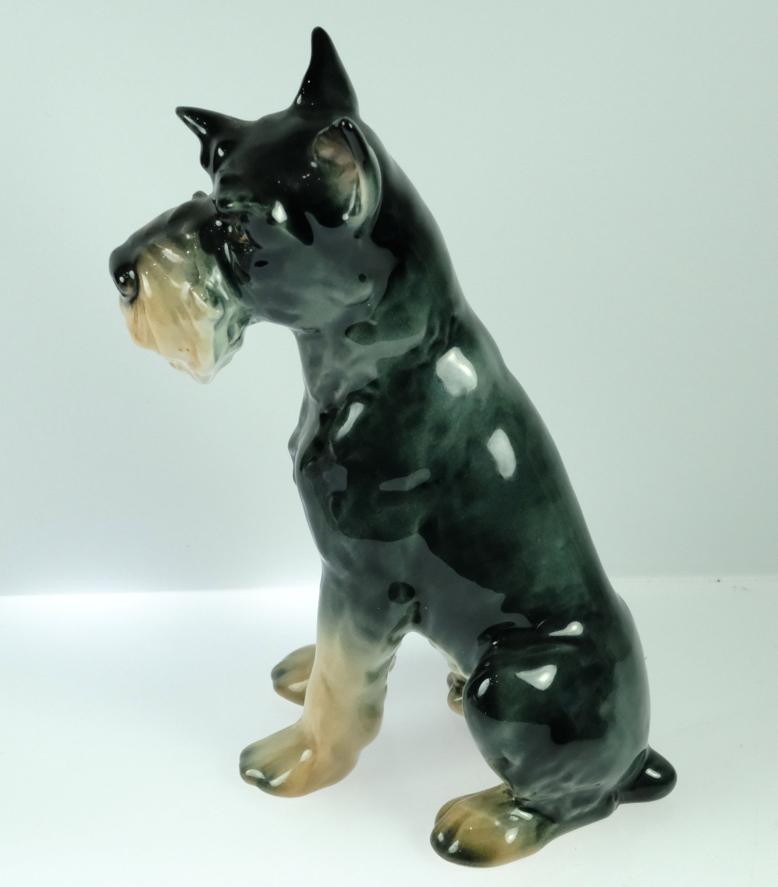 Goebell (W German) Porcelain Figurine of a seated Schnauzer - 5