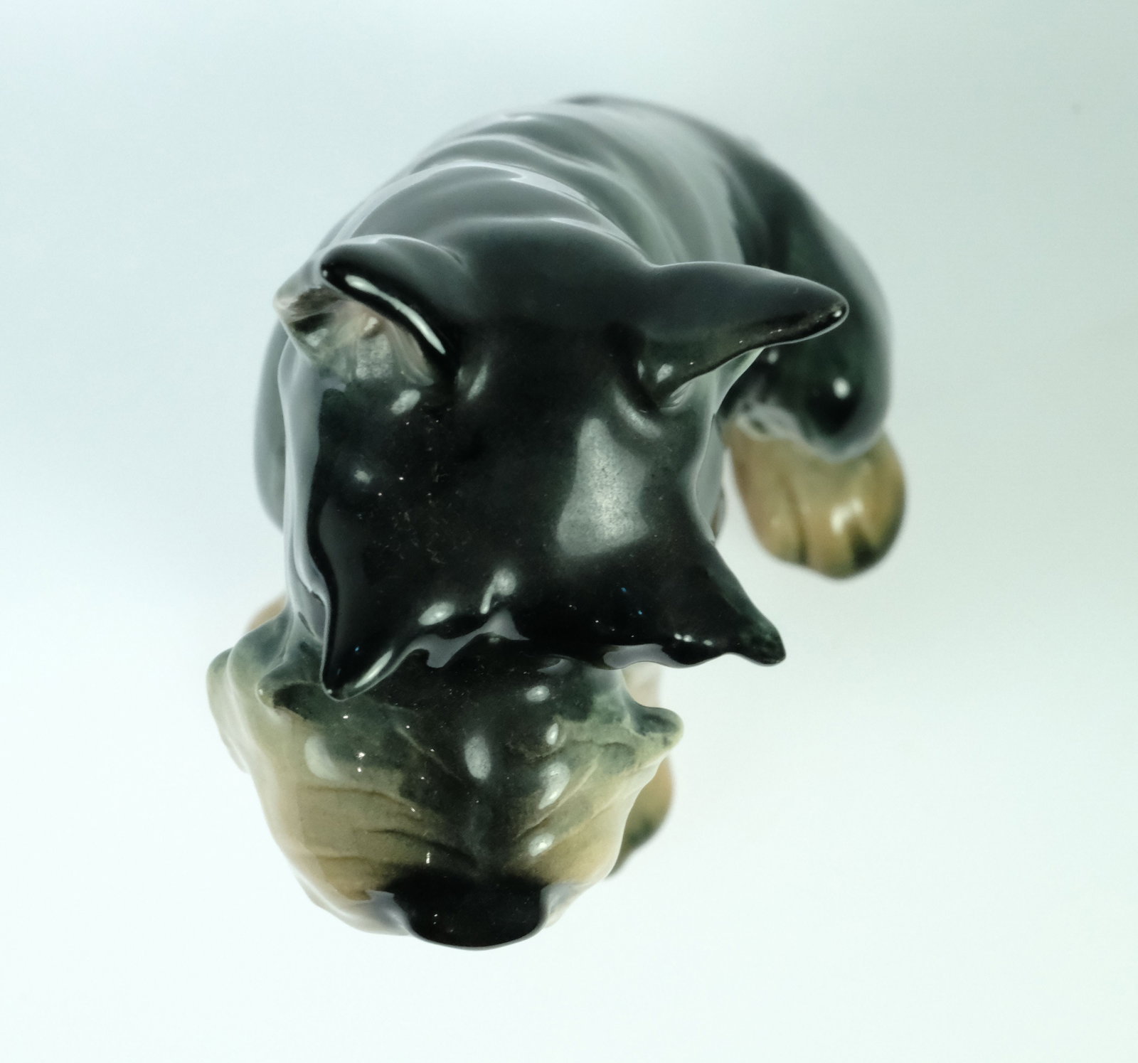 Goebell (W German) Porcelain Figurine of a seated Schnauzer - 6