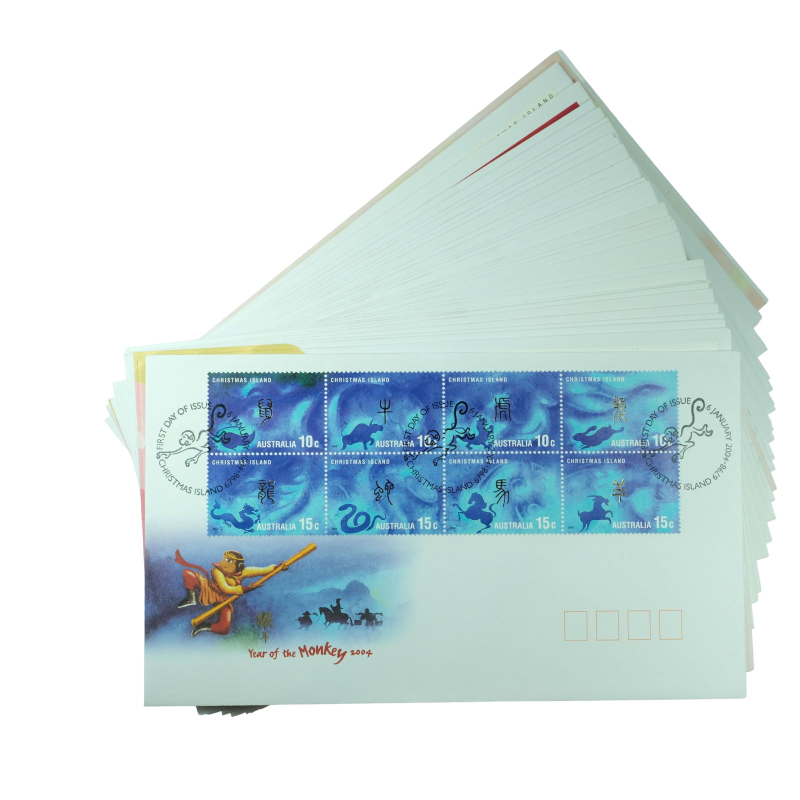 Australia c. 2000's 'Lunar' First Day Covers, Mint Condition ( 33 Different ): . Medium Coins, Monies & Stamps
