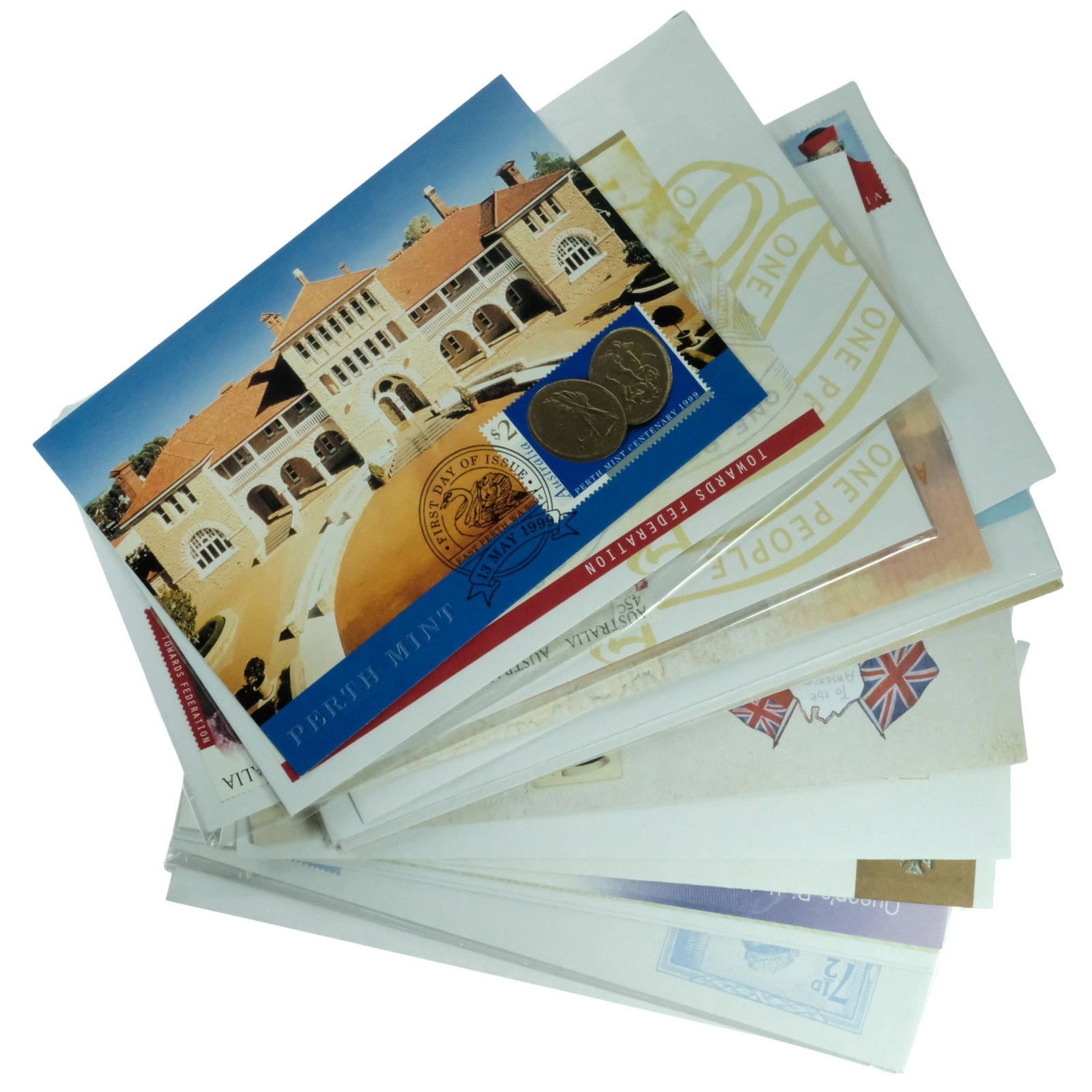 Australia c. 2001-2022 First Day Covers (20 items), Mint Condition: Many featuring Queen Elizabeth 11 Medium Coins, Monies & Stamps