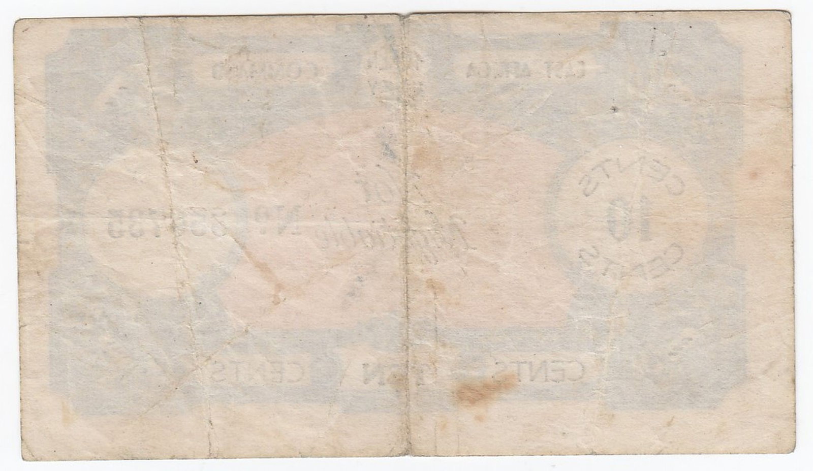 WWII - Italian Somaliland P(risoner) o(f) W(ar) Camp 10 Cents, good Very Fine - 2