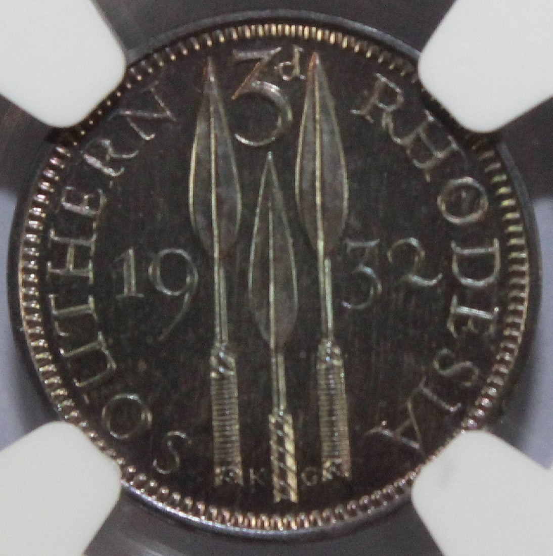 Southern Rhodesia 1932 Silver Proof Set FDC (5 coins) - 7