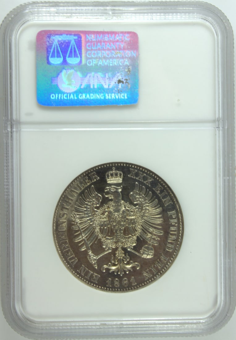Prussia (Germany) 1861 A Proof Thaler, NGC PR62 - 2