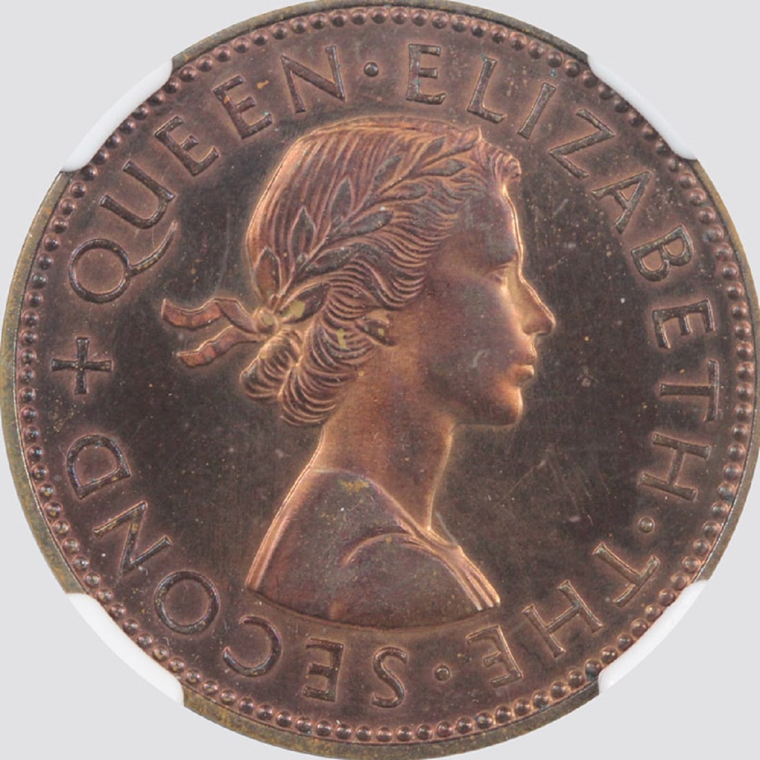 New Zealand 1962 Proof Halfpenny, NGC PF66 RB - 3