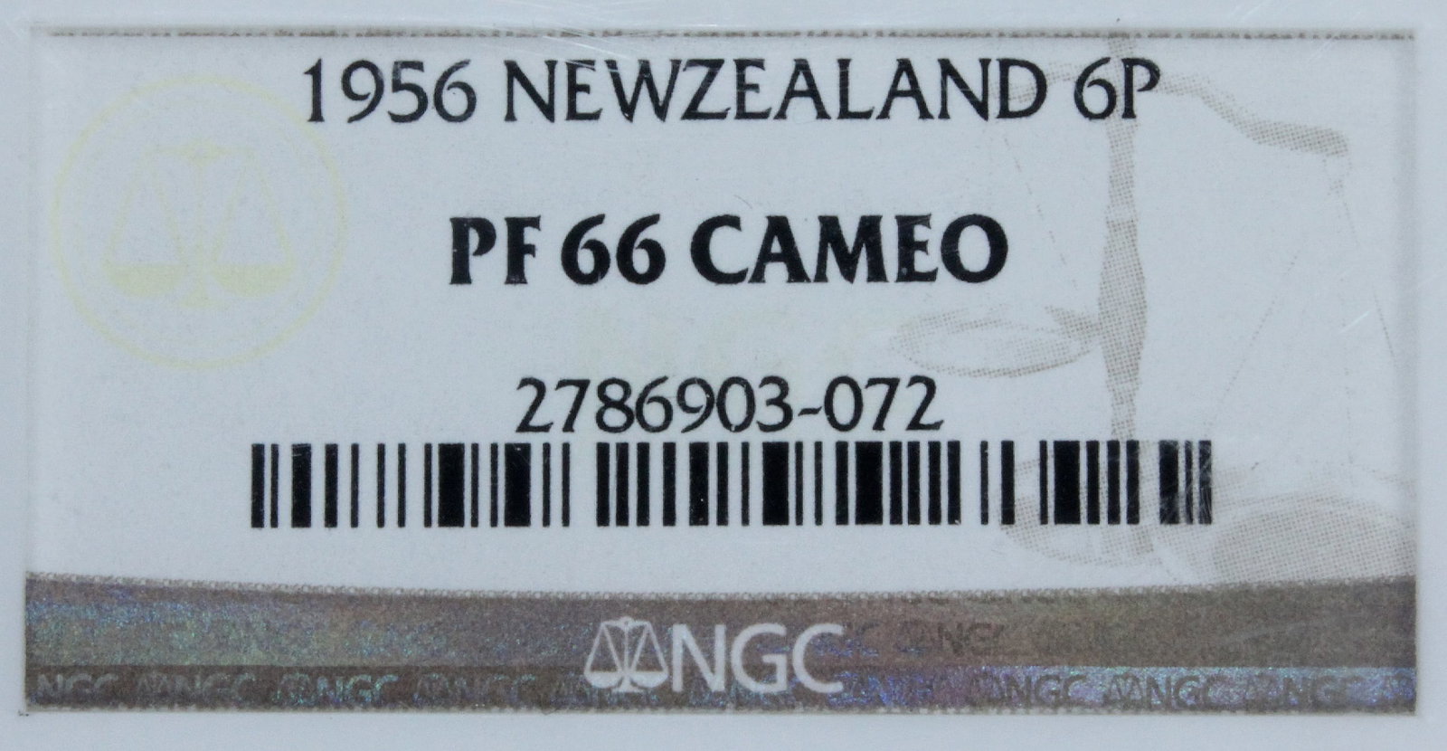 New Zealand 1956 Proof Sixpence, NGC PF66 Cameo (Pop 1) - 3