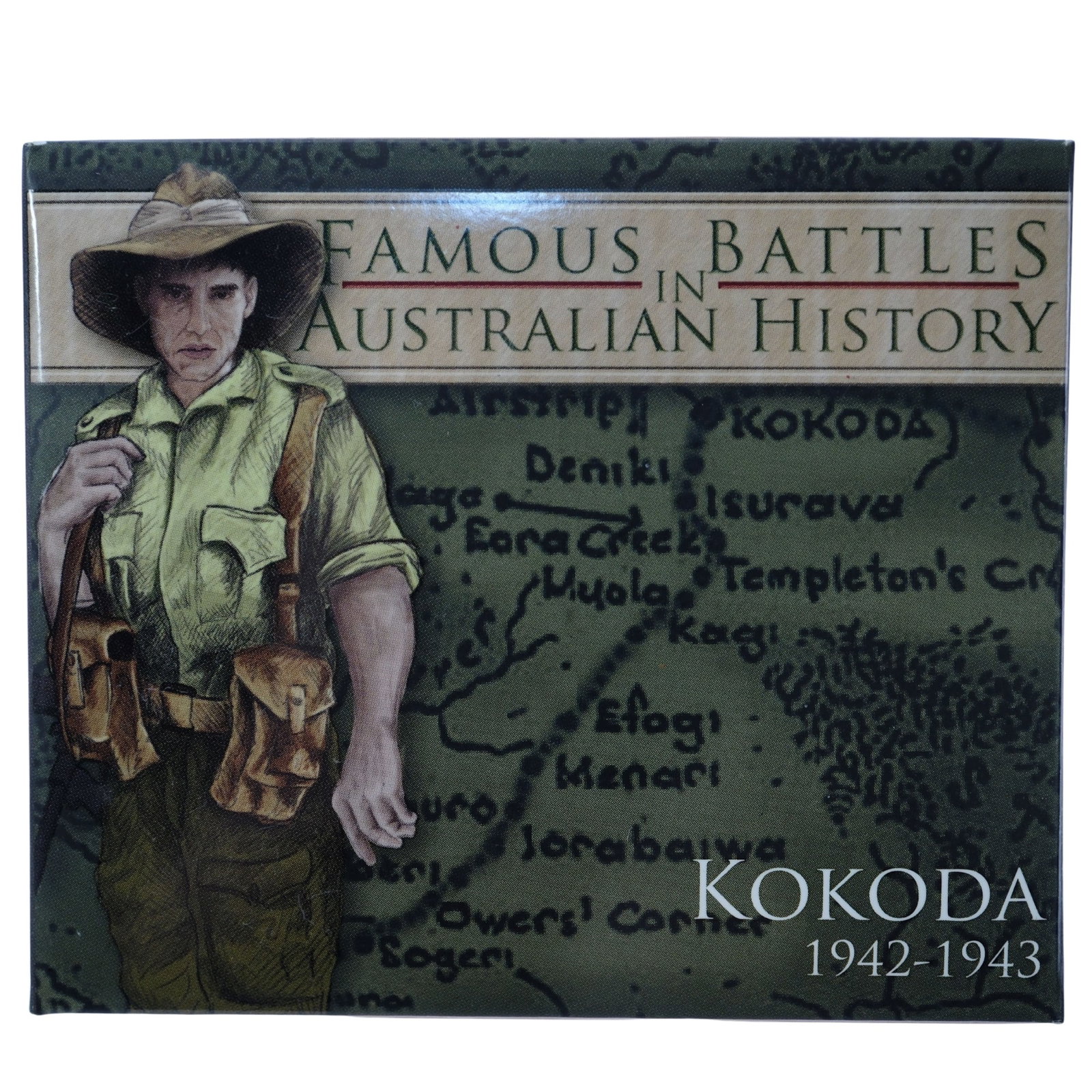 Australia 2012 'Famous Battles' Coloured Silver (999) Proof Dollar,FDC: Cert # 1368/5000 Size ASW Troy oz