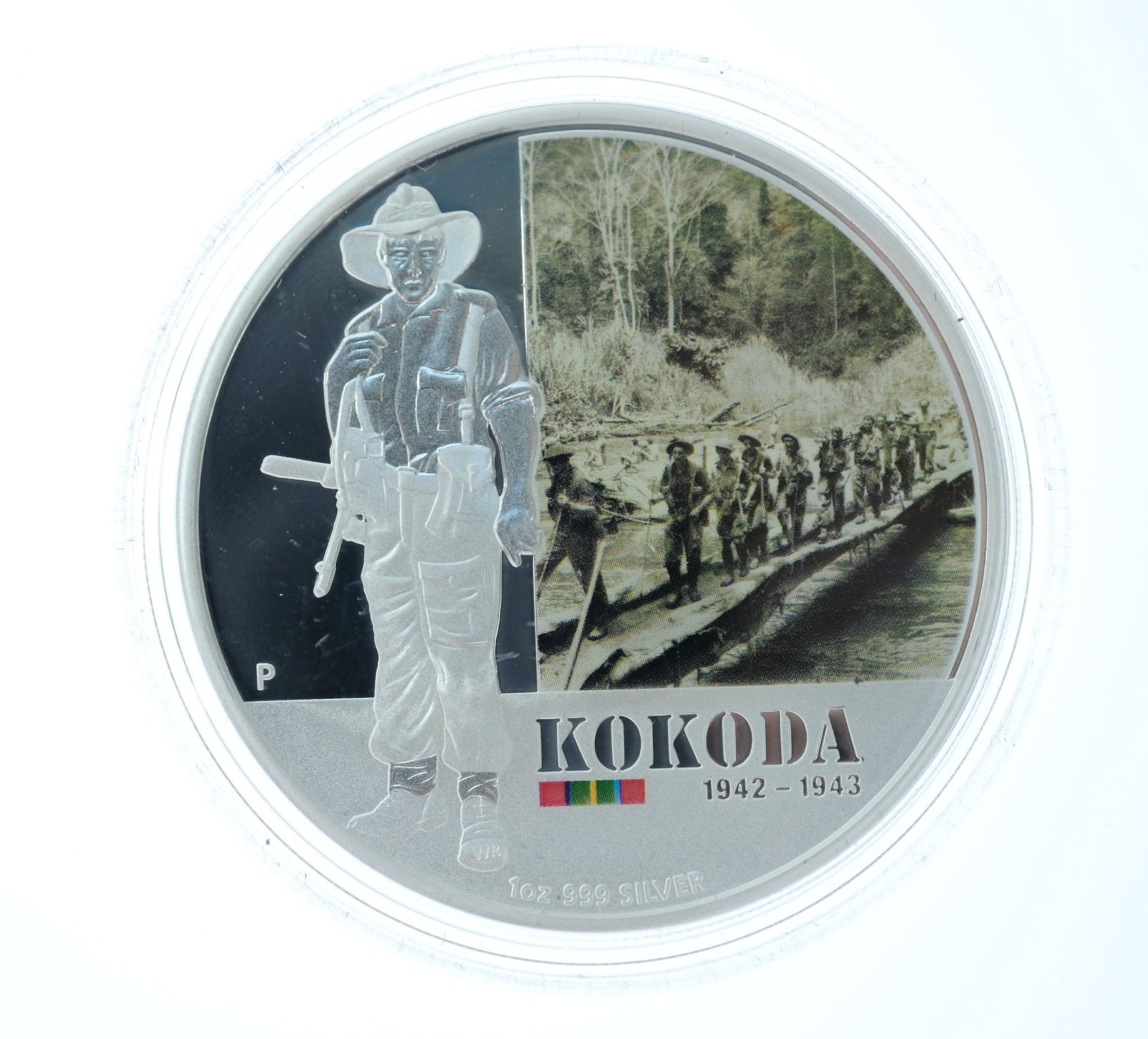 Australia 2012 'Famous Battles' Coloured Silver (999) Proof Dollar,FDC - 2