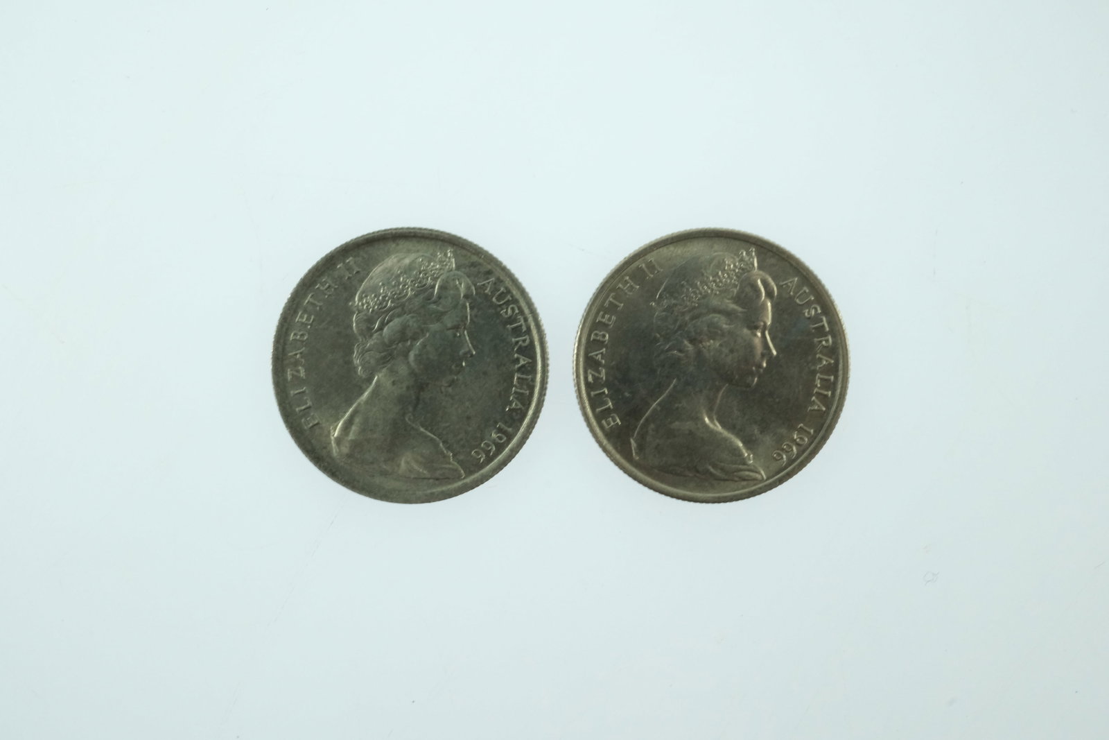 Australia 1966 (C) & (L) Five Cents, Choice Uncirculated (2 coins) - 2