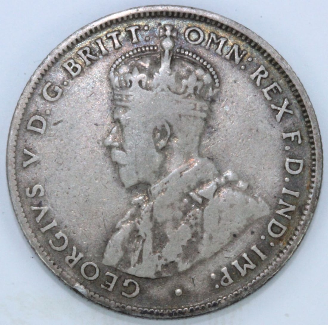 Australia 1933 Florin, about Fine - 2