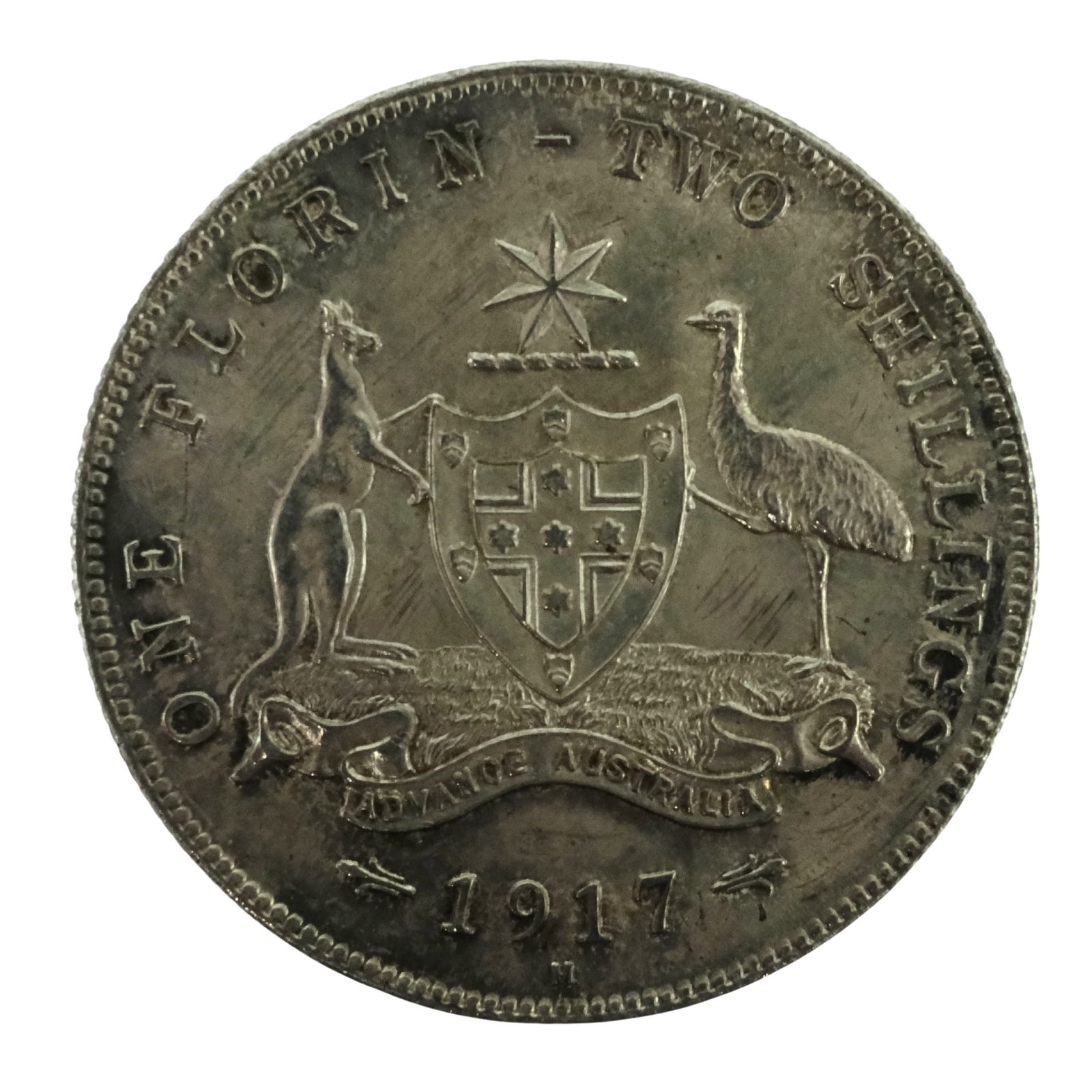 Australia 1917 Florin, Uncirculated details: George V Size ASW 0.3363 Troy oz Condition Obverse has been lightly brushed Medium Coins, Monies & Stamps Exhibited Coins, Australia & New Zealand