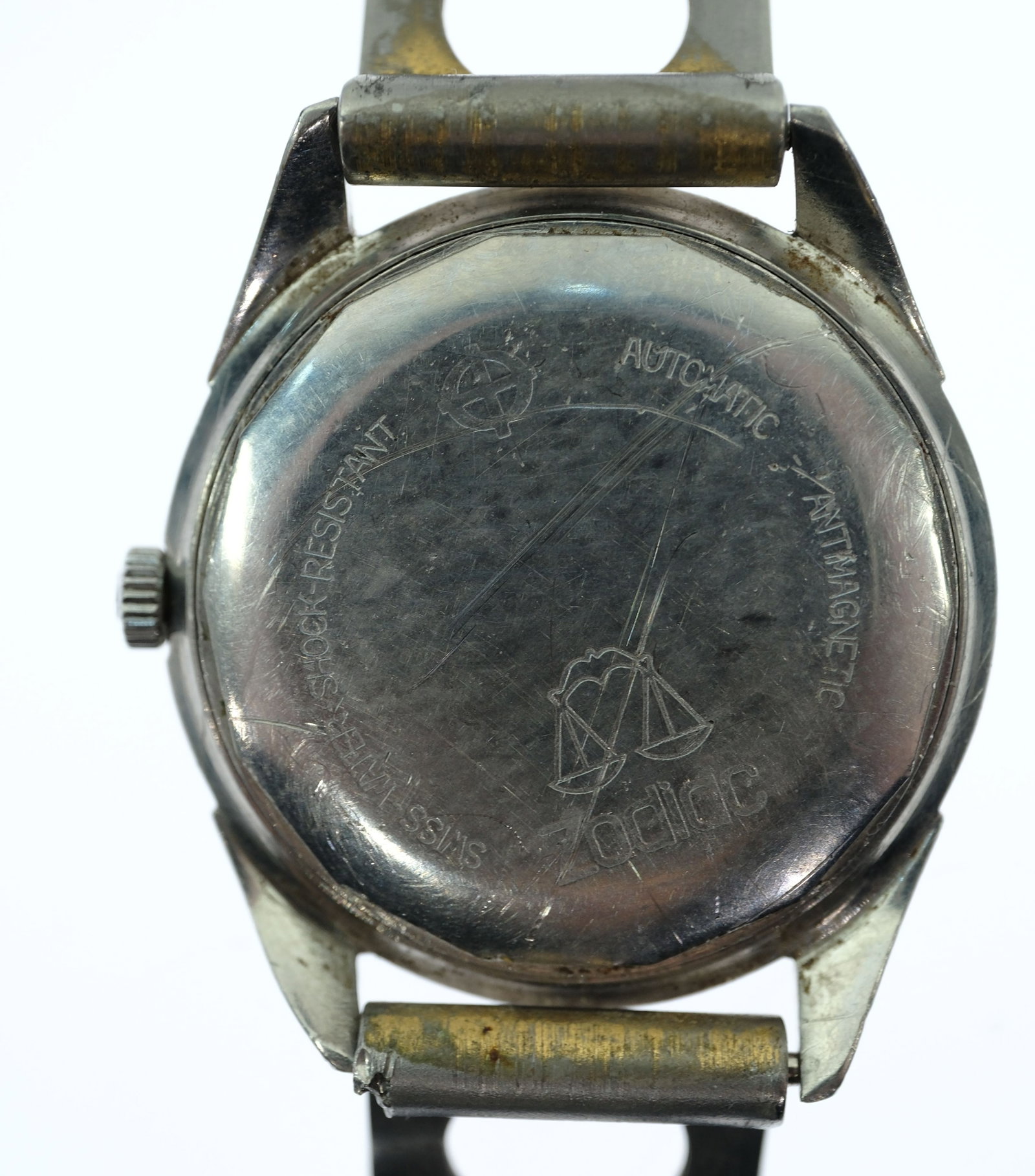Vintage Men's Zodiac 'Rotographic' Wristwatch with Silver Case & Black Dial - 3