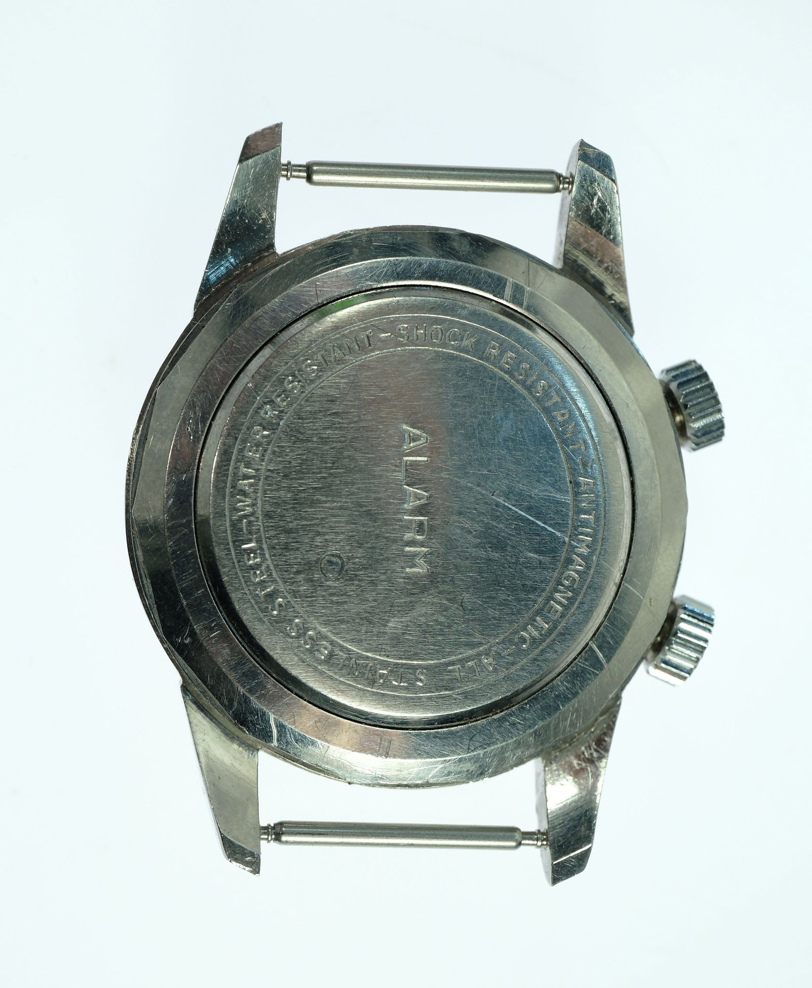 Vintage Men's Wakmann 'Alarm' Wristwatch with Silver Case & Dial - 2