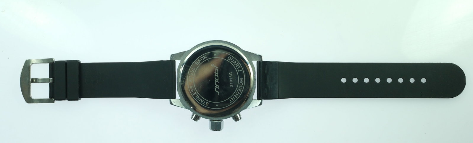 Modern Sinobi Brand Men's Chronograph with Silver Case & Red & Black Dial. NEAR NEW - 3