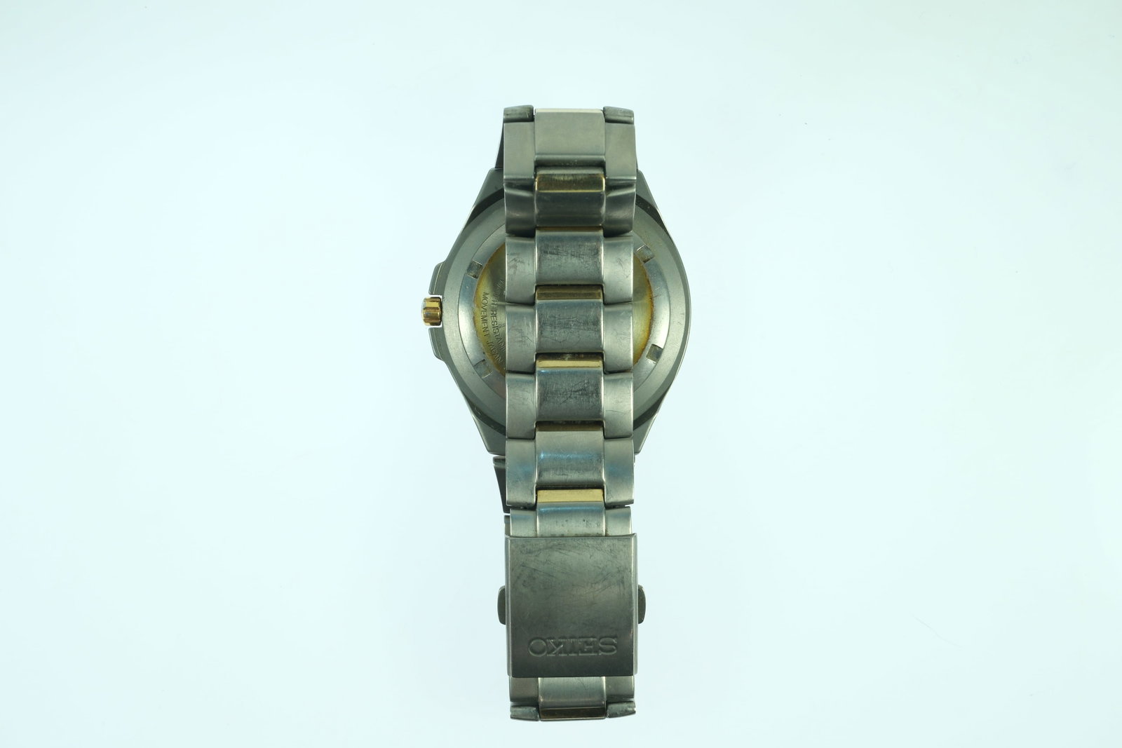 Modern Men's Seiko Titanium -100M' Diver Wristwatch with Blue Dial & Roman Numbers - NEAR NEW - 2