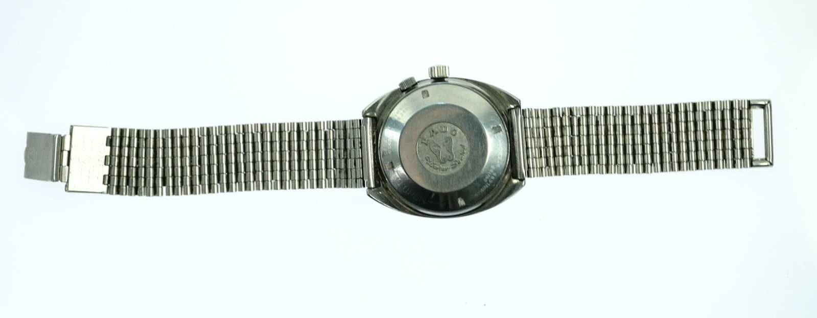 Vintage Men's Rado 'Captain Cook' Wristwatch with Silver Case & Black Dial - 3