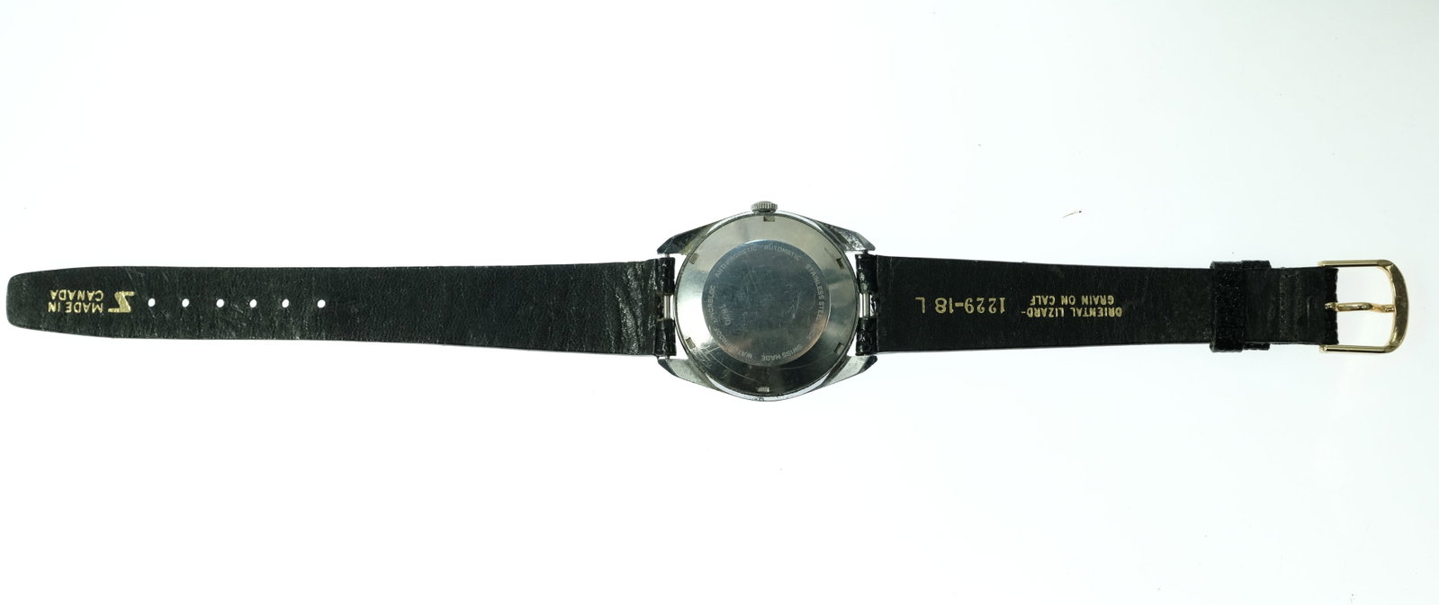 Vintage Men's Olymp(ic) Wristwatch with Silver Case Black Dial & Gold Hands - 3