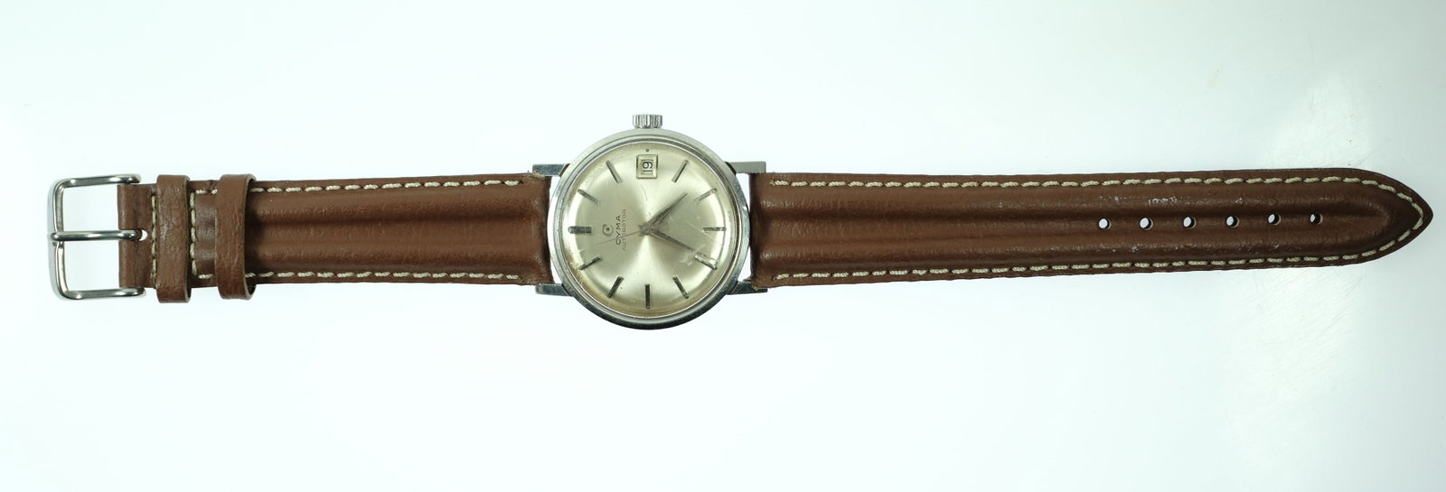 Vintage Men's Cyma Wristwatch with Silver Case & Dial - 2