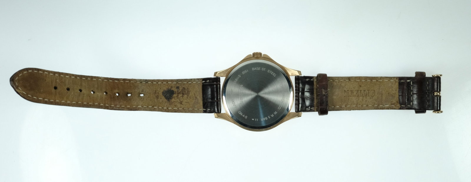 Modern Citizen Men's Dress Wristwatch with Gold Case & patterned Black Dial - 3