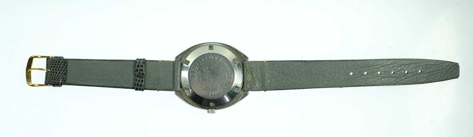 Vintage Men's Citizen 'Automatic' Silver Case Wristwatch with Subtle Pink Dial - 3