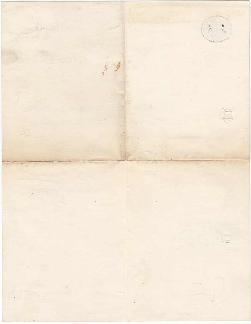 Lord Linlithgow (Great Britain) WWII signature on Official Card of the Viceroy's House, New Delhi - 3