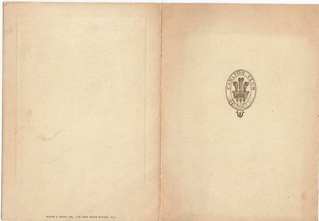 Neville Chamberlain (Great Britain) Handwritten Christmas Greetings on Carlton Club Card, London - 2