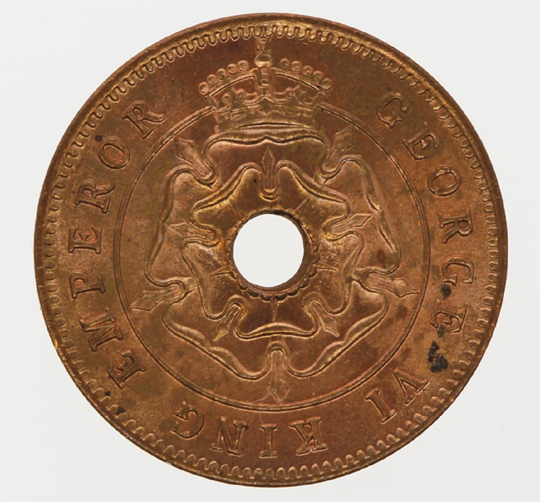 Southern Rhodesia 1944 Halfpenny, Full Red Gem - 2