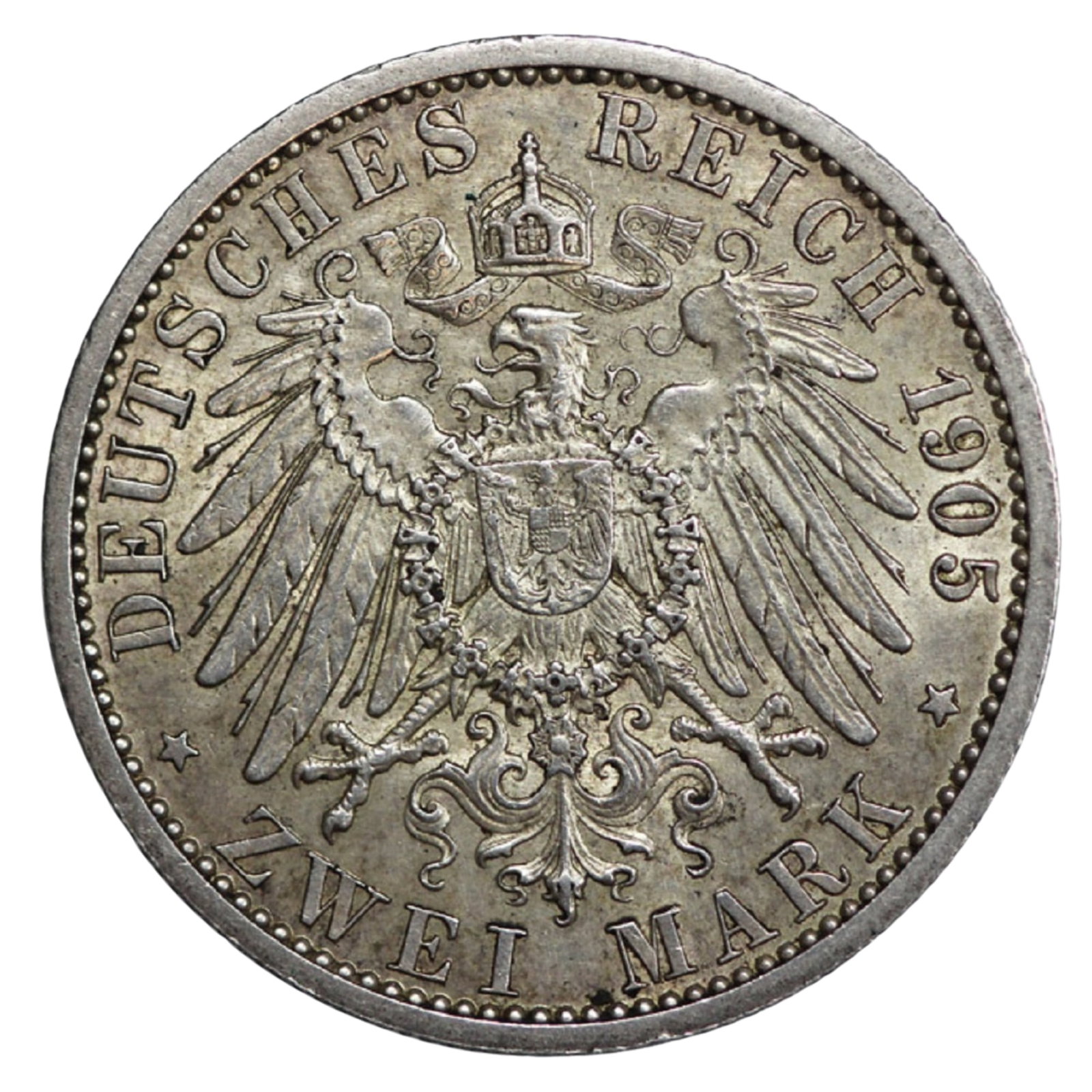 Schwarzburg - Sondershausen (German States) 1905 Silver 2 Mark, lightly toned about Uncirculated: . Medium Coins, Monies & Stamps