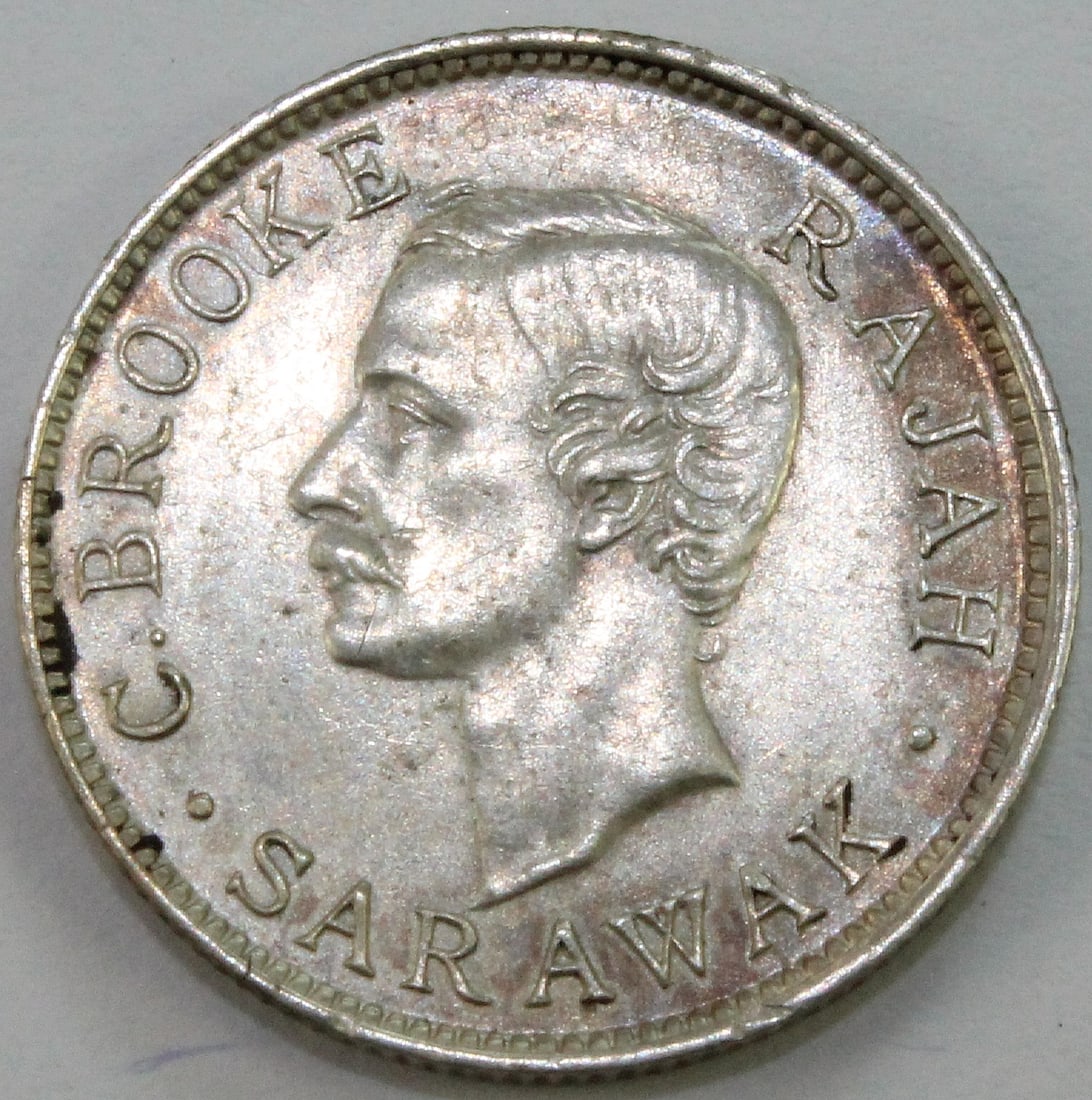 Sarawak 1911 H Silver Ten Cents, Uncirculated - 2