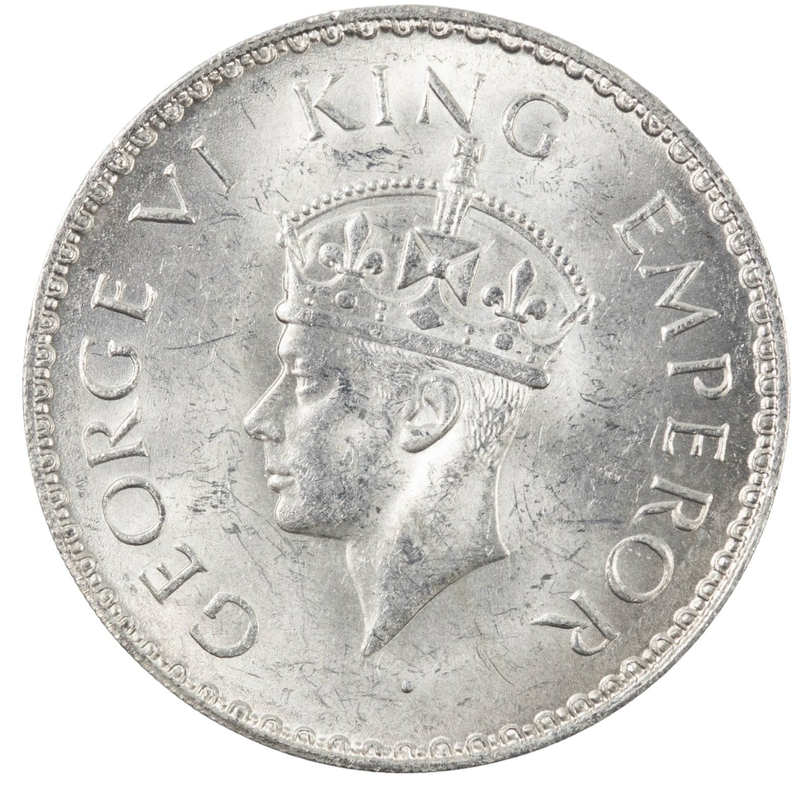 India 1941 (B) Silver (500) Rupee, Brilliant Uncirculated - 2