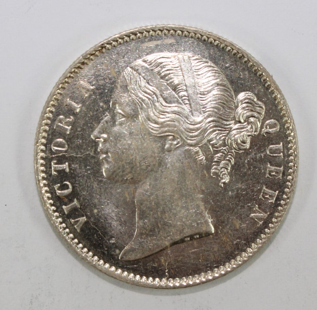 India (British) 1840 (B) Silver (917) Rupee, Brilliant Uncirculated - 2