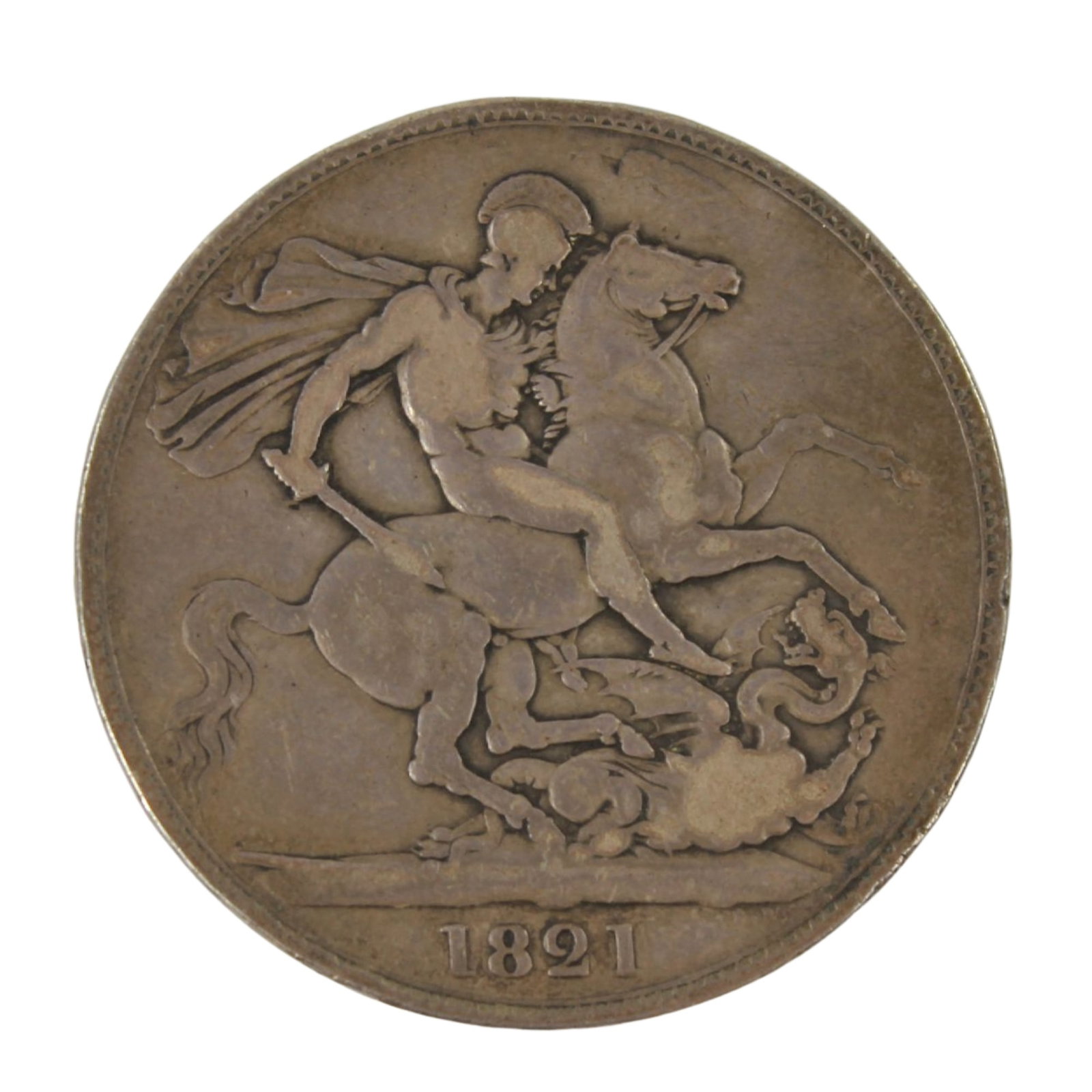 Great Britain 1821 Silver (925) Crown, good Fine: George IIII Size ASW 0.8409 Troy oz Medium Coins, Monies & Stamps Exhibited Coins, UK