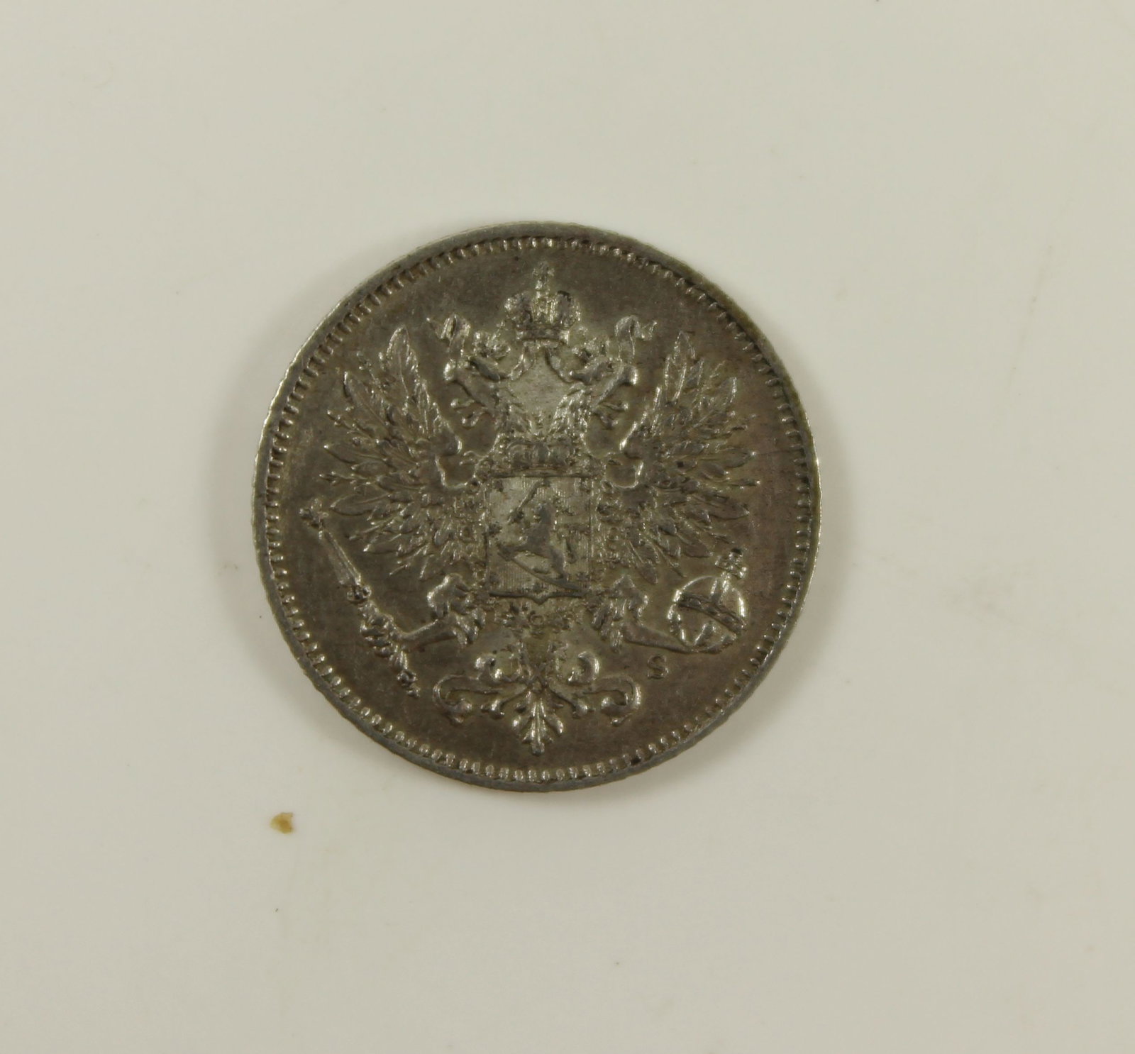 Finland (under Russia) 1913 S Silver (750) 25 Pennia, Choice Uncirculated - 2