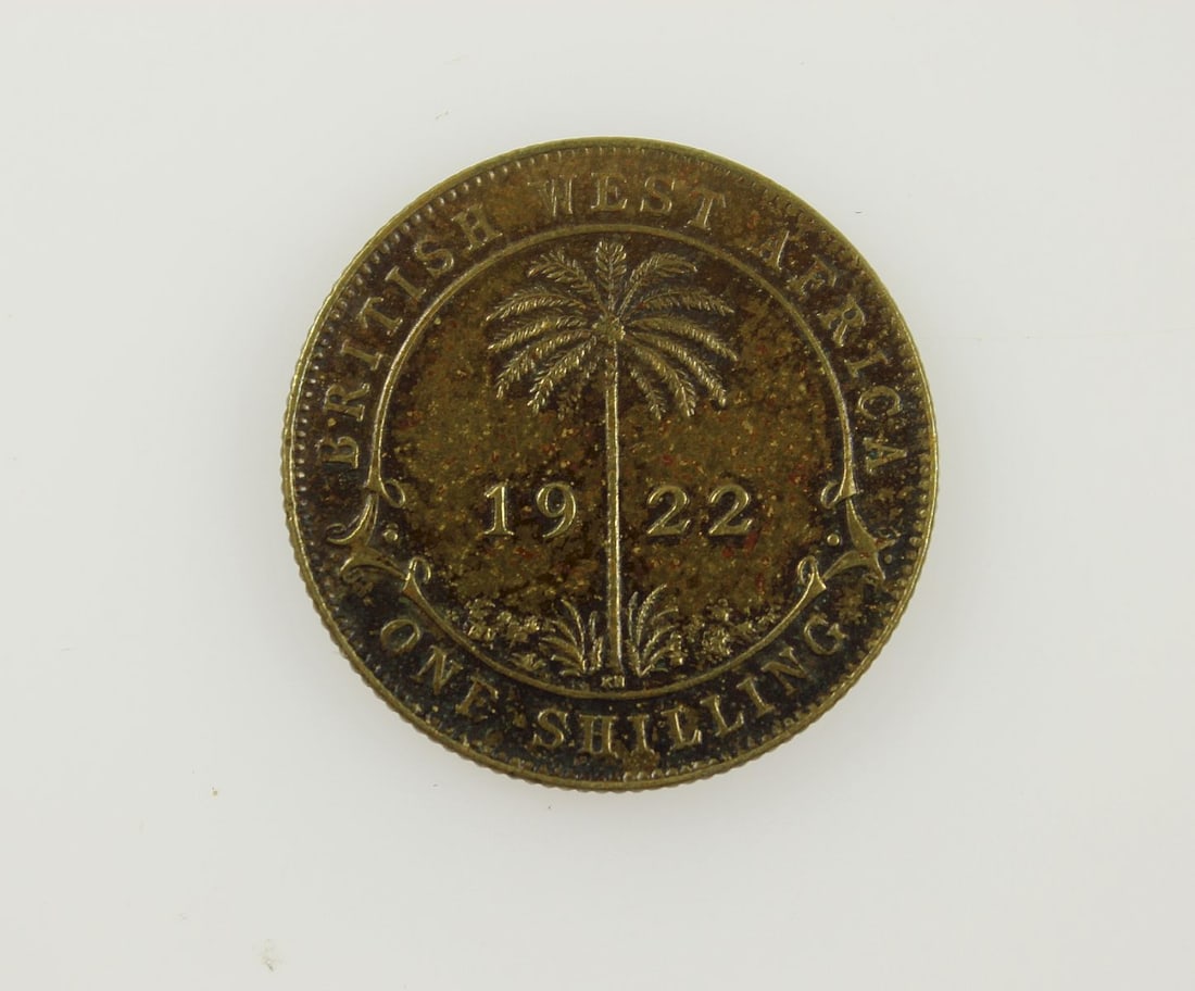 British West Africa 1922 KN Shilling, about Uncirculated details (Very scarce) - 2