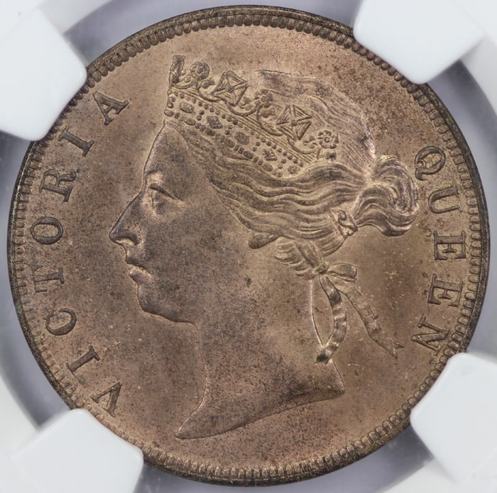 British Honduras 1888 Cent, NGC MS63 RB - 3