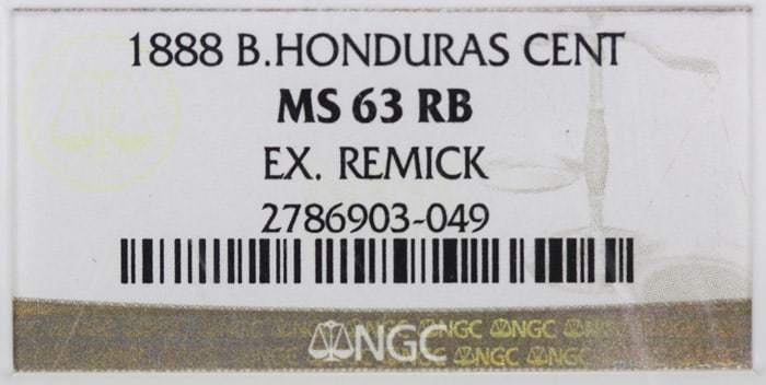 British Honduras 1888 Cent, NGC MS63 RB - 4