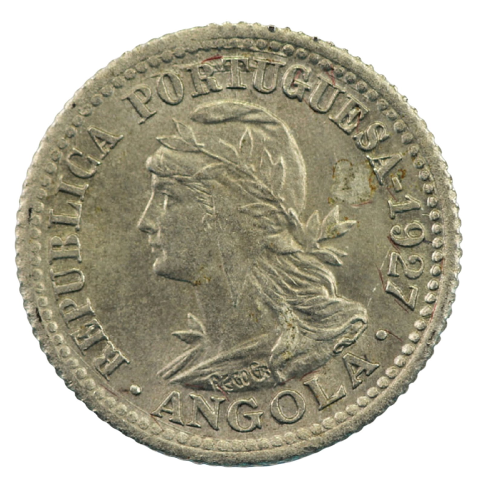 Angola 1927 Macuta, Choice Uncirculated: Scarce Medium Coins, Monies & Stamps Exhibited Coins, Africa