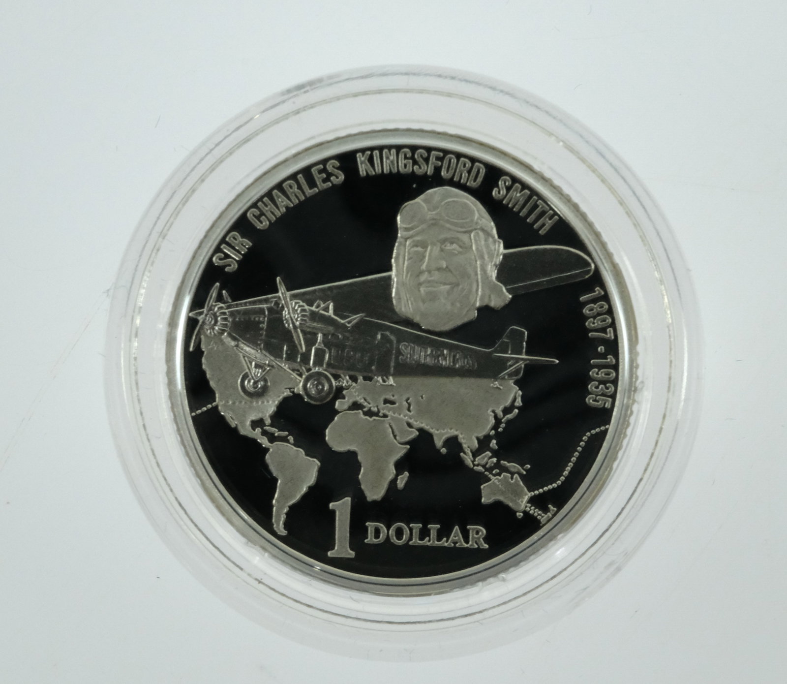 Australia 1997 'Kingsford Smith' Silver (999) $1, FDC - 2