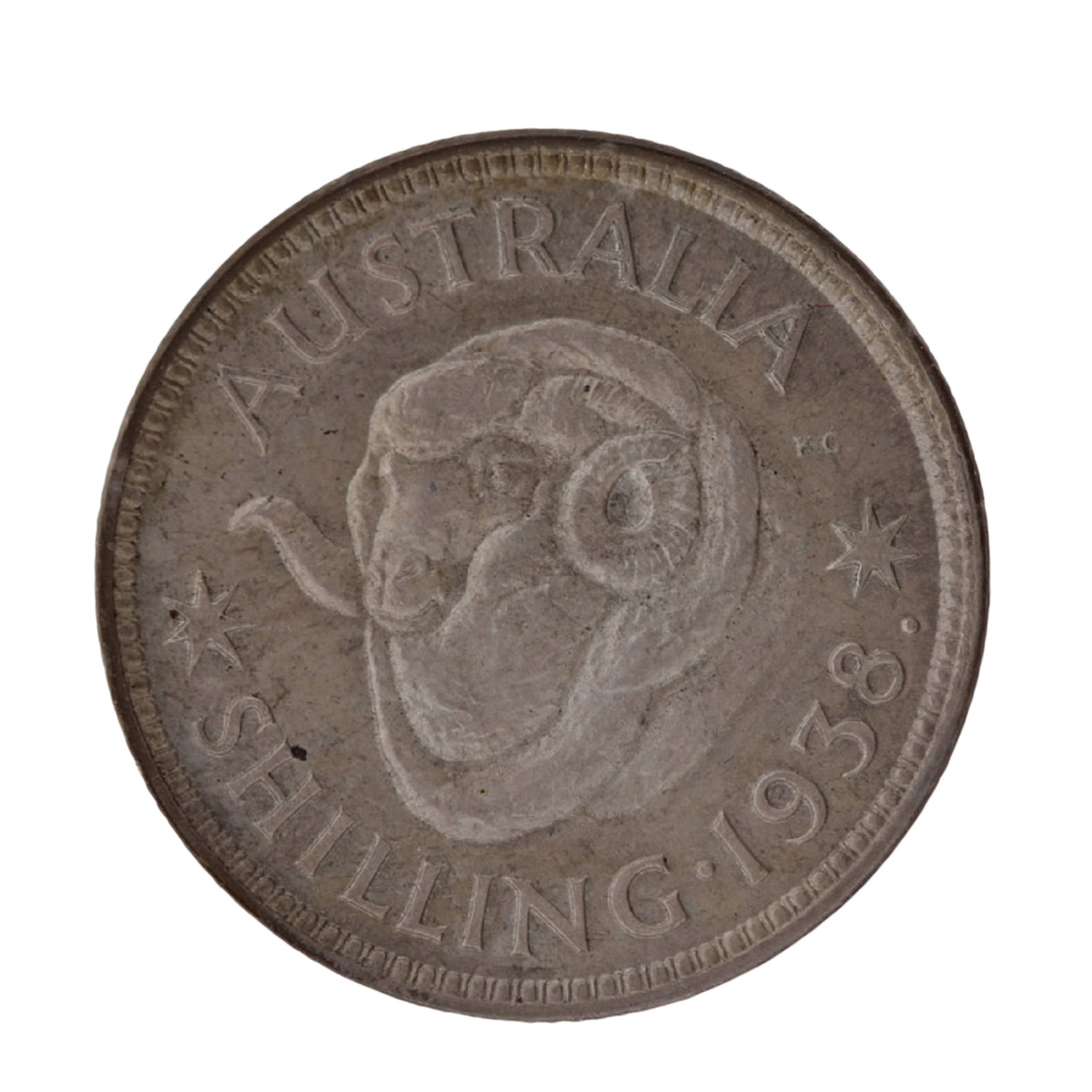 Australia 1938 Shilling, Lightly toned Uncirculated: First year of George VI Size ASW 0.1636 Troy oz Medium Coins, Monies & Stamps Exhibited Coins, Australia & New Zealand