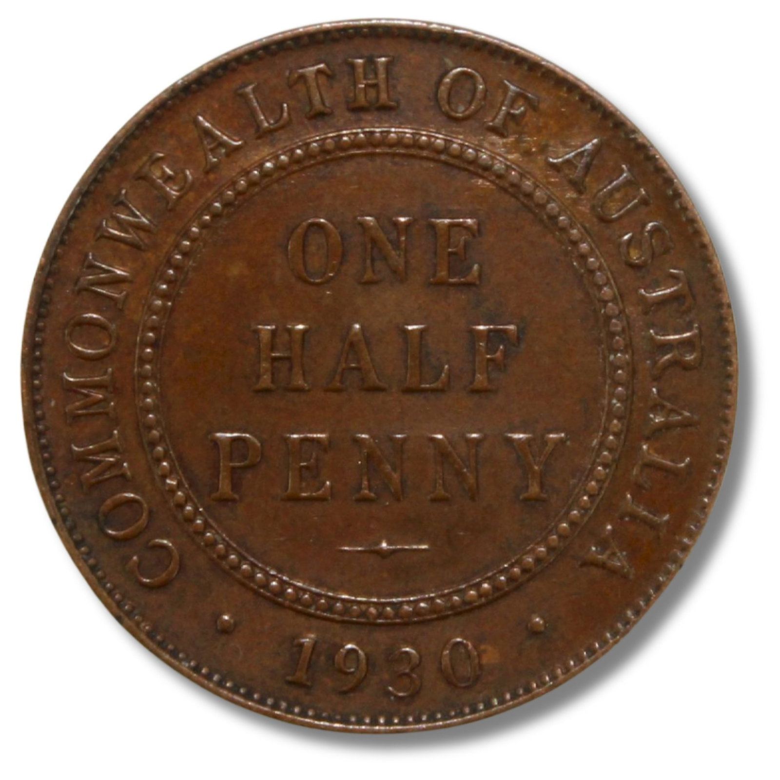 Australia 1930 Halfpenny, virtually Uncirculated: Scarce in grade Condition Brown Medium Coins, Monies & Stamps Exhibited Coins, Australia & New Zealand