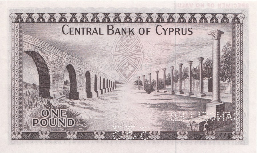 Cyprus '1.8.1966' 'Specimen' £1, Uncirculated OPQ - 2