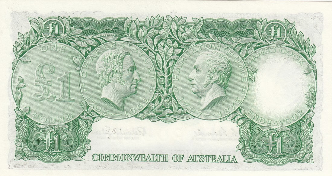 Australia 'Coombs - Wilson' Reserve £1 (1961), virtually Uncirculated OPQ - 2