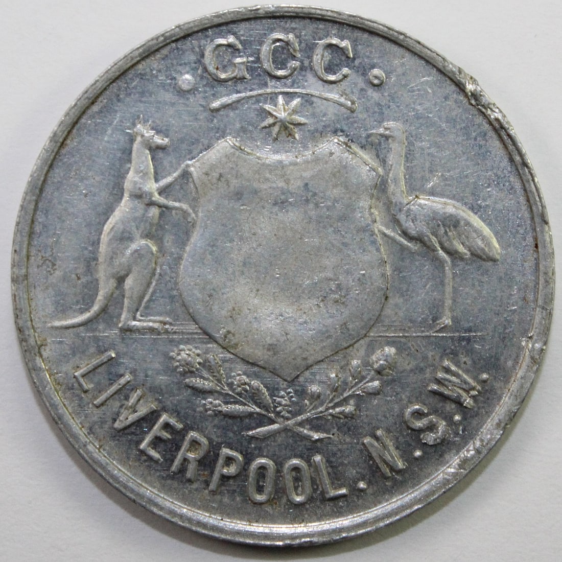 Australia WWI (Liverpool, NSW) GCC Token in Aluminium, circa 1914-16, virtually Uncirculated - 2
