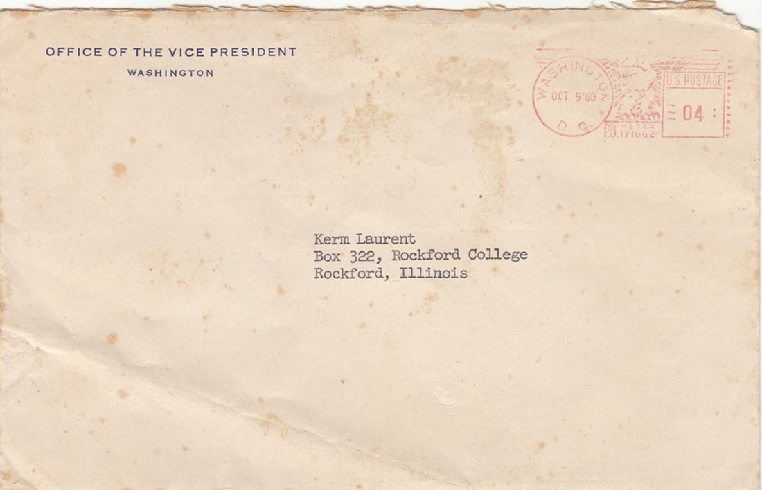 Richard Nixon (U.S.A.) autopen form letter from the Office of the Vice President, October 3, 1960 - 2