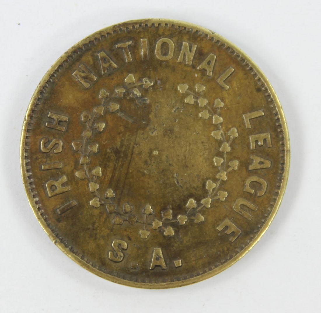 Australia 19th Century Irish National League of South Australia Bronze Medal, Very Fine - 2