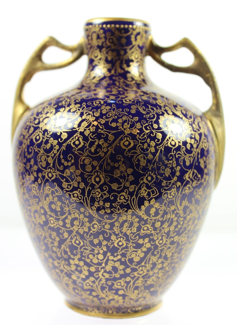 Early 'Royal Doulton' Double-handled Vase, Signed E.Wood - 2