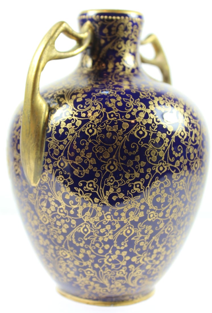 Early 'Royal Doulton' Double-handled Vase, Signed E.Wood - 3