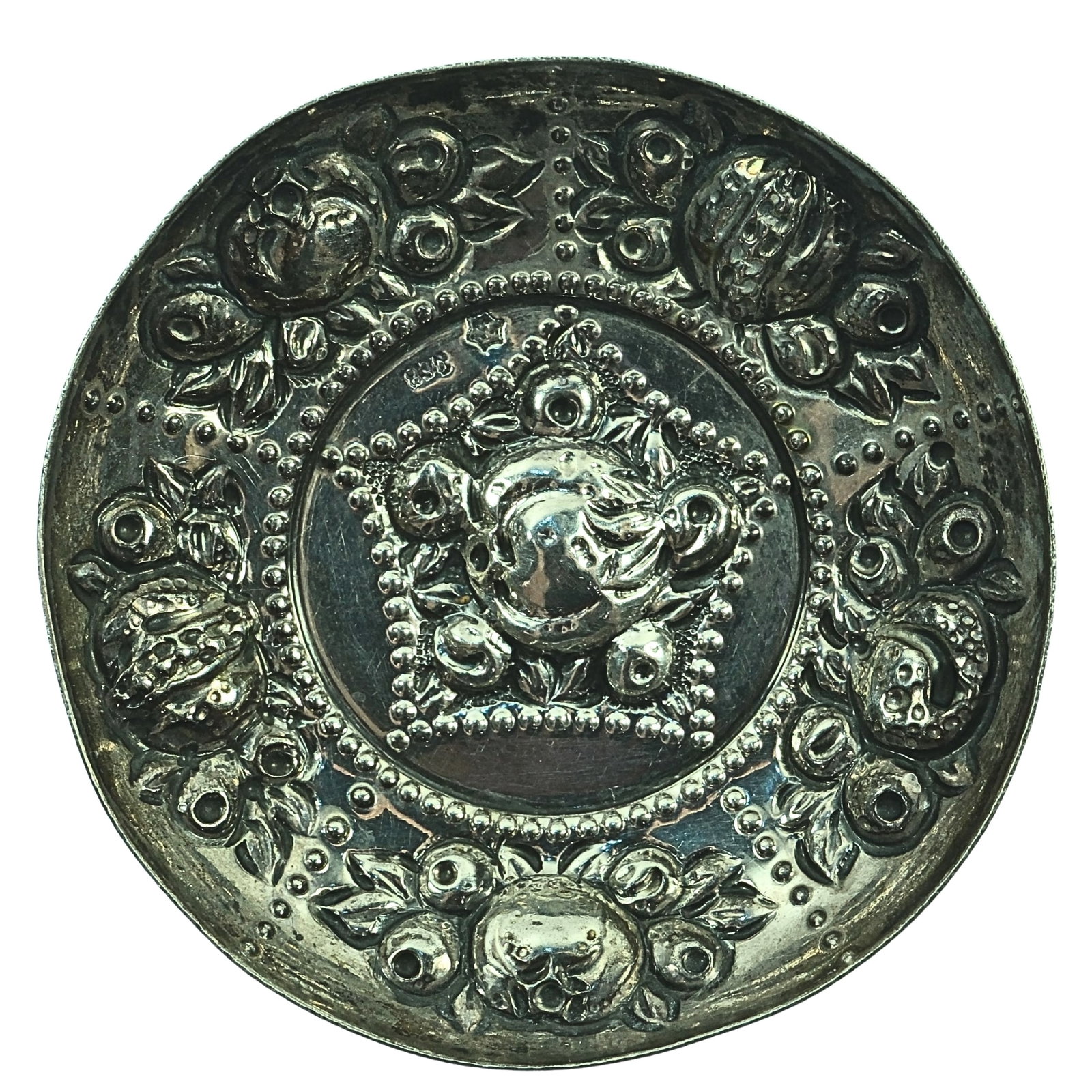 Antique Wine Tester in European (800) Silver: Impressed design Size Total weight 12.72gms Medium Silver & Vertu