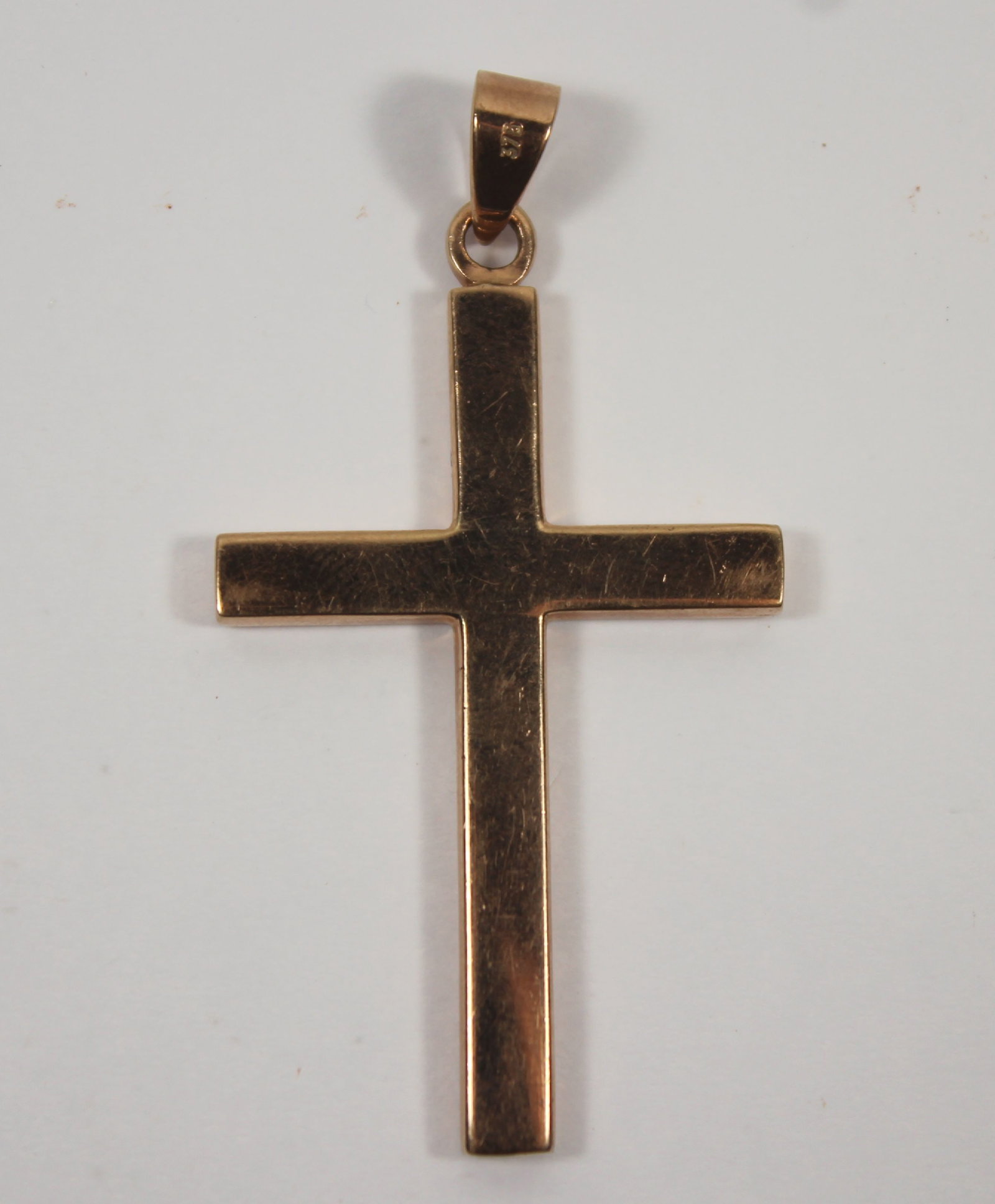 Heavy Gold Cross Stamped 9ct Rose Gold - 2
